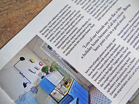 Kitchen in a mid century modern decorated sitting room Kitchen in a mid century modern decorated sitting room