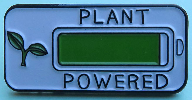 Plant Powered enamel pin