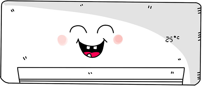Hapy air conditioner illustration