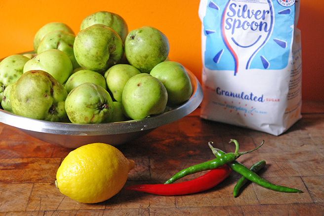 Apple and chilli jelly ingredients