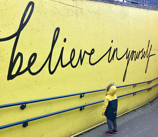 Believe in yourself wall painting