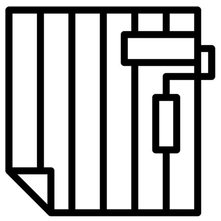 Illustration of wallpaper and paint roller