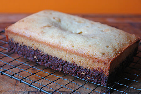 Home-made brownie butter cake