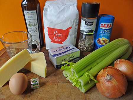 Cheese and celery pies ingredients