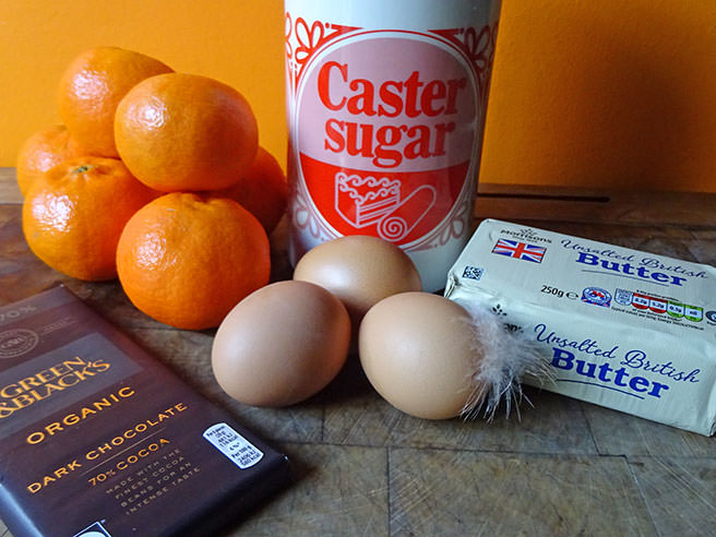 Chocolate clementine torte ingredients