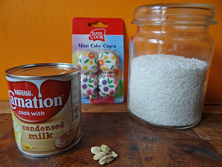 Coconut ladoo ingredients