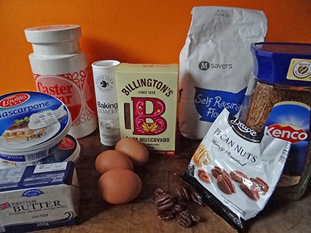 coffee pecan cake ingredients