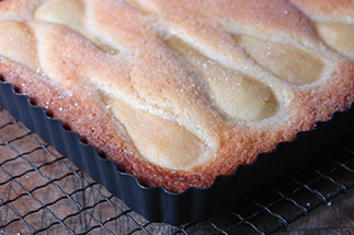 Home made French pear tart, detail | H is for Home