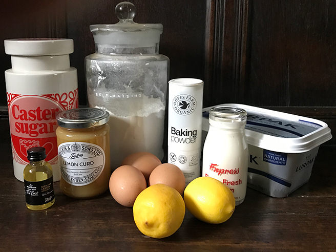 Lemon birthday layer cake ingredients