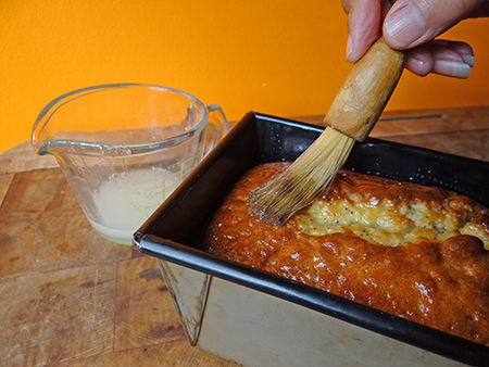 glazing a lemon & poppy seed loaf | H is for Home