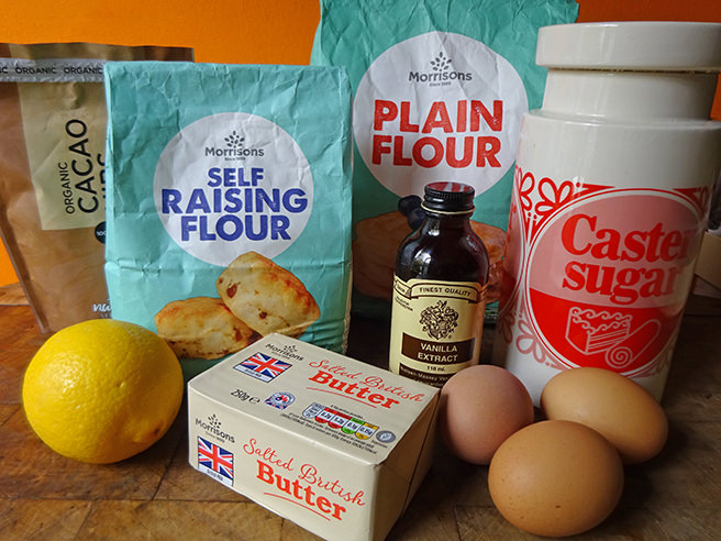 Madeira cake with cacao nibs recipe ingredients