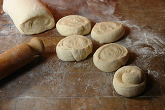 Rolled & sliced panipopo dough | H is for Home