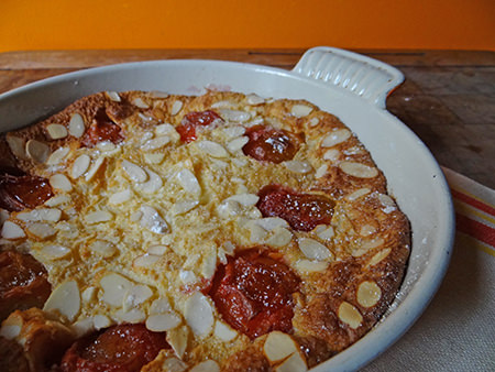 Home-made plum flaugnarde via @hisforhome