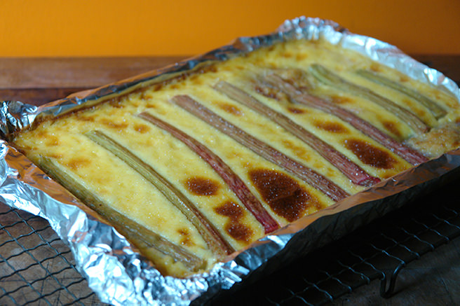Home-made rhubarb and custard tart | H is for Home
