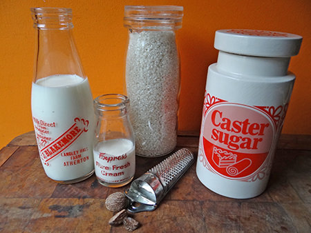 Baked rice pudding ingredients