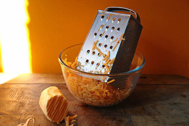 Grated sweet potato | H is for Home