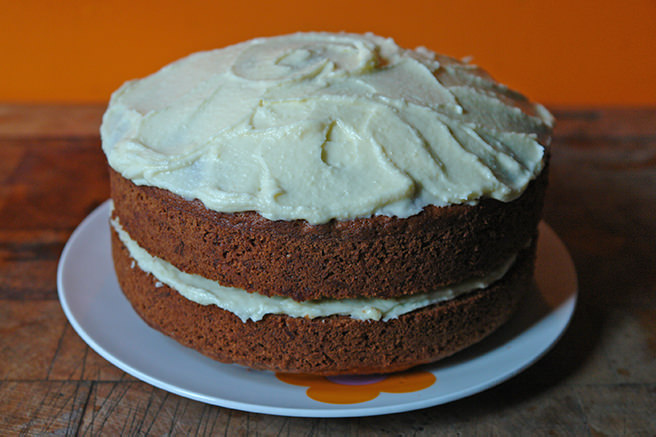 Frosted sweet potato cake