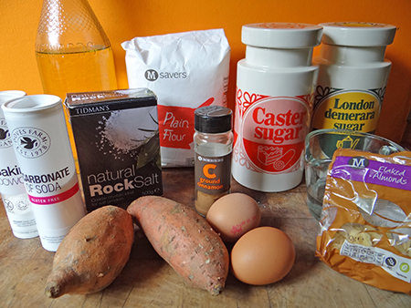 Sweet potato muffins ingredients