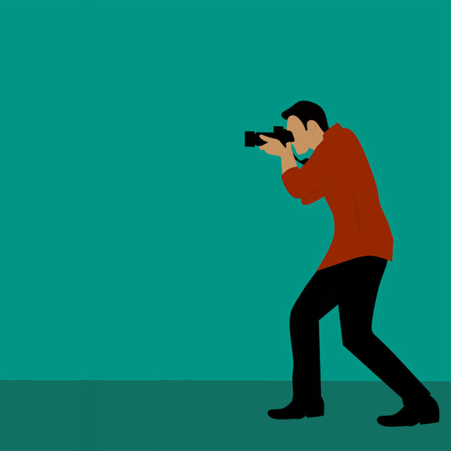 Illustration of a photographer