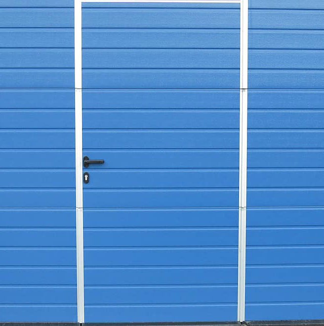 Blue metal door Blue metal door