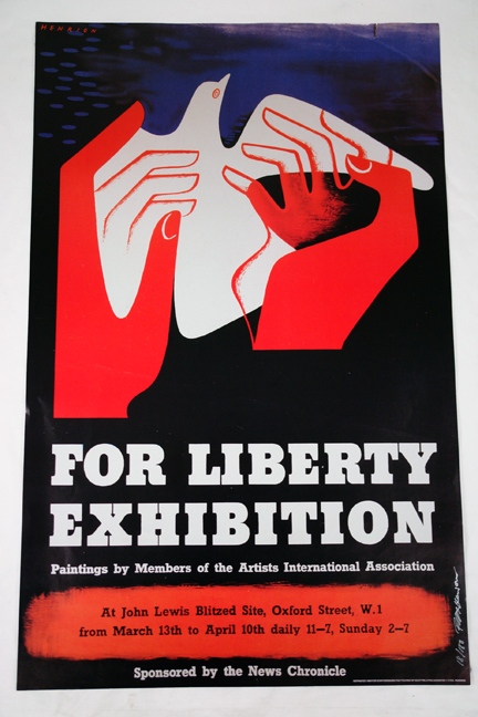 FHK Henrion 'For Liberty' exhibition poster from a collection bought at auction by H is for Home