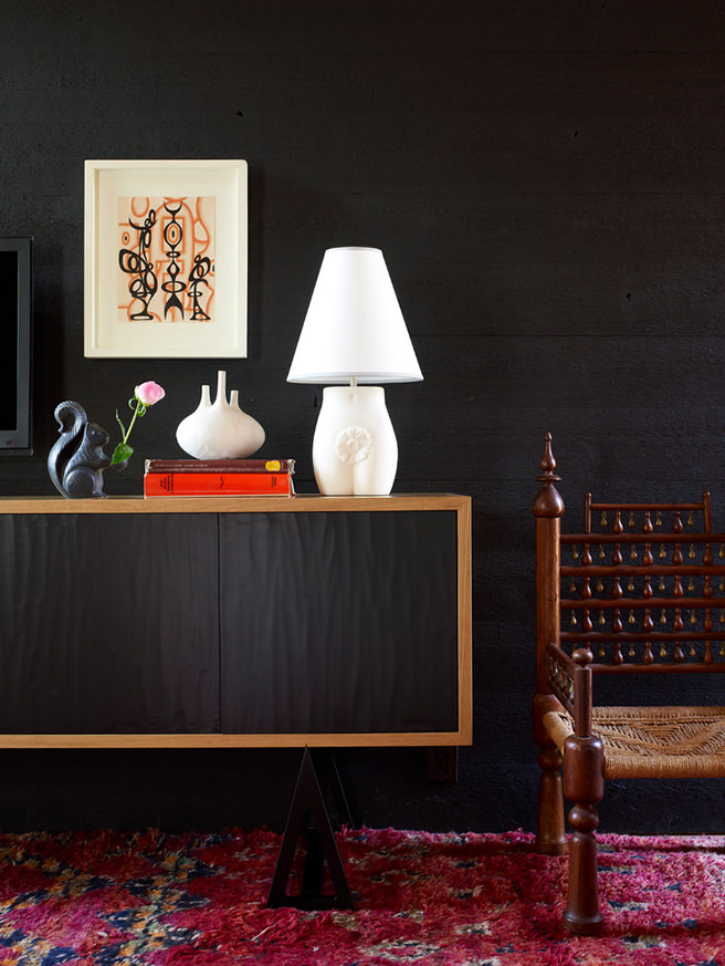 All black hallway