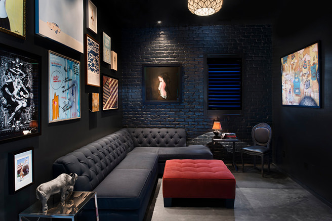 All black home cinema