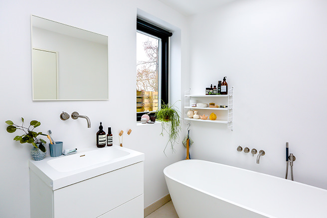 White minimalist bathroom