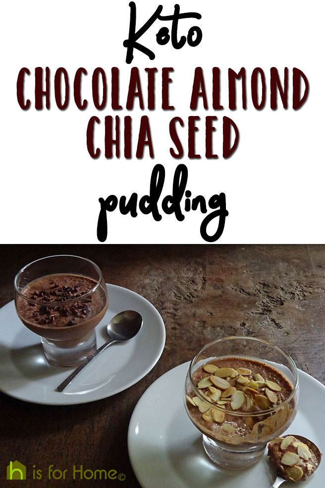 home-made keto chocolate almond chia seed puddings | H is for Home