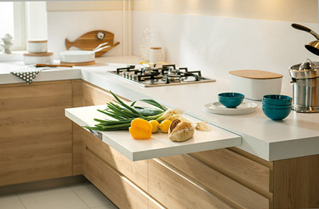 Kitchen countertop extension chopping board