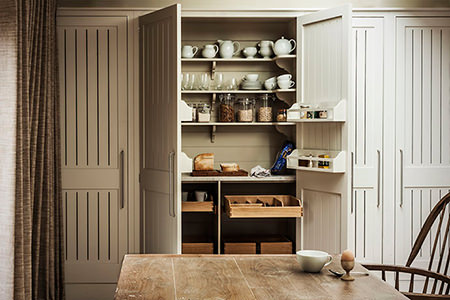 built in kitchen pantry