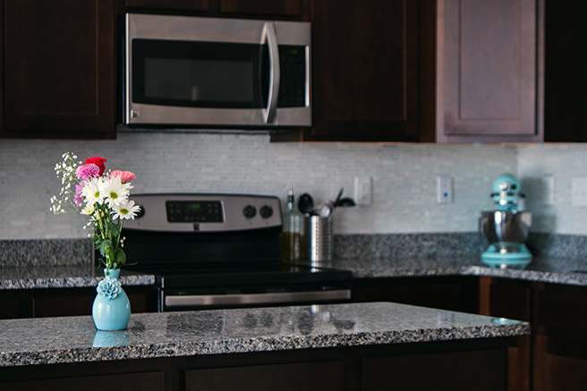 Kitchen with granite worktops