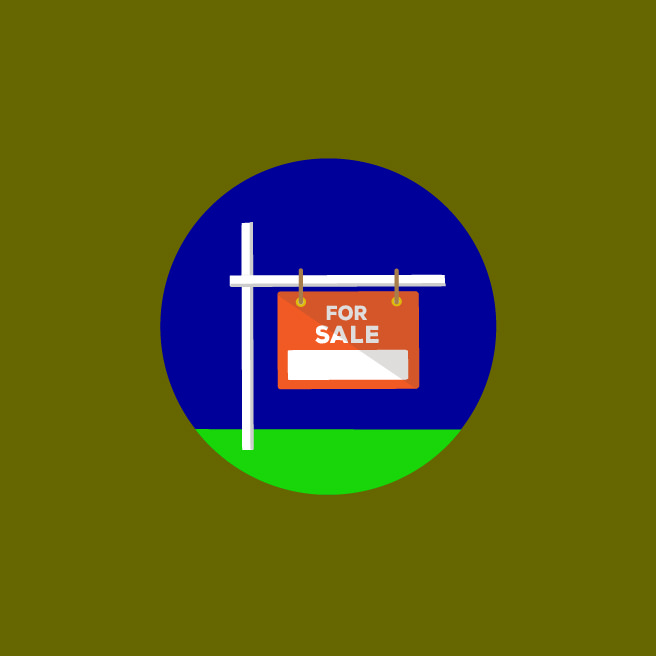 House for sale sign icon