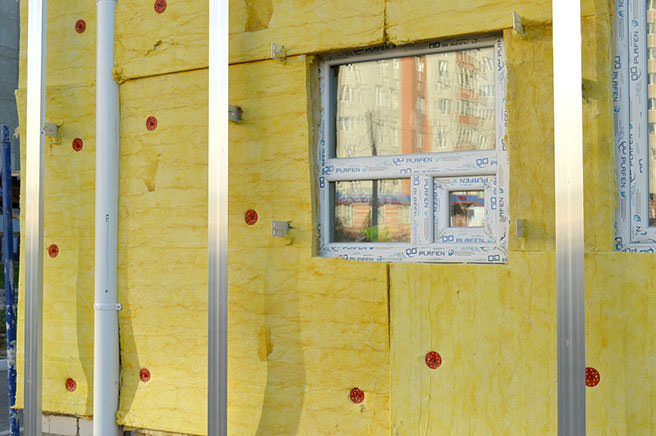 Yellow facade insulation Yellow facade insulation