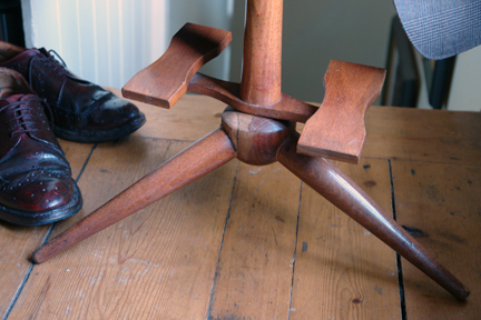 base of the vintage gentleman's valet