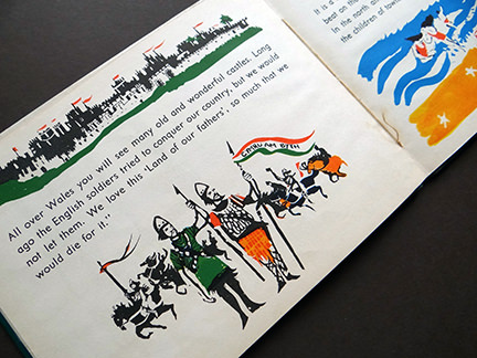 Ancient Welsh soldiers and castle Ancient Welsh soldiers and castle