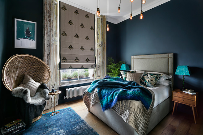 Get their look: Moody blue bedroom - H is for Home Harbinger